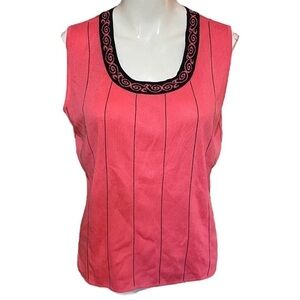 Ming Wang Sleeveless Pink Top Size M